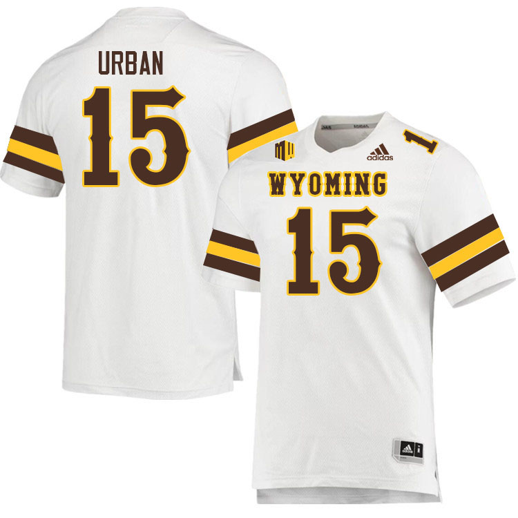 Wyoming Cowboys #15 TJ Urban College Football Jerseys Stitched Sale-White